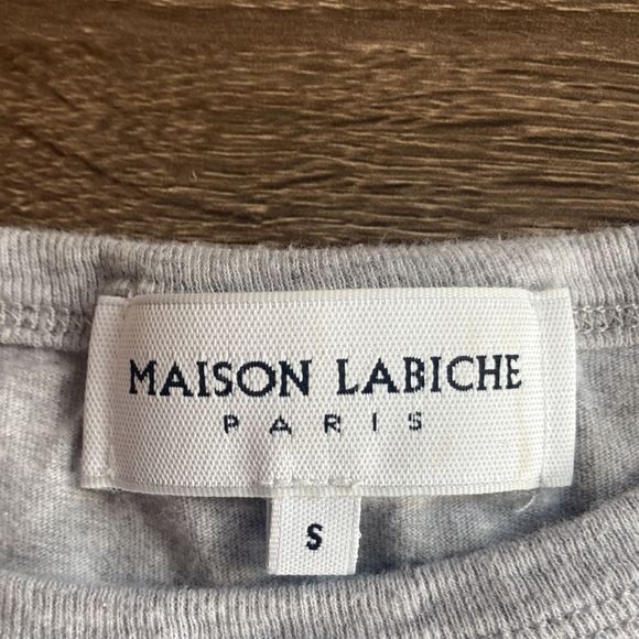 Womens Madison Labiche Paris Gray Crop Top Tee Small w/ Pink Oh LA LA! - Picture 4 of 7